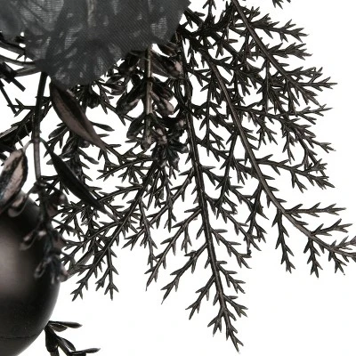 National Tree Company 24" Halloween Wreath With Ball Ornaments 4 National Tree Company 24" Halloween Wreath With Ball Ornaments - Image 2