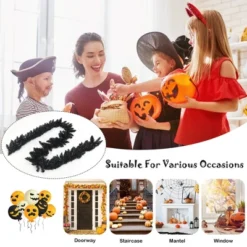 Costway 9ft Pre-lit Christmas Halloween Garland Black W/ 50 Purple LED Lights 14 Costway 9ft Pre-lit Christmas Halloween Garland Black W/ 50 Purple LED Lights -Home Decor Store GUEST 0a572881 3099 4eb7 a843 fdf644940a79