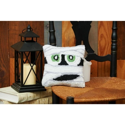 C&F Home 8" X 8" Mummy Face Hooked Halloween Petite Pillow 3 C&F Home 8" X 8" Mummy Face Hooked Halloween Petite Pillow