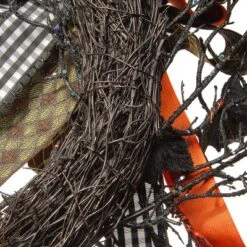 National Tree Company Artificial Skeleton's Halloween Wreath, Decorated With Branches, Orange And Black Trim, Berry Clusters, Assorted Leaves, 24 In -Home Decor Store GUEST 17b63641 f4e0 4e0c b42a 228c0e80a8cb