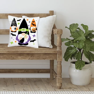 Big Dot Of Happiness Halloween Gnomes - Spooky Fall Party Home Decorative Canvas Cushion Case - Throw Pillow Cover - 16 X 16 Inches 4 Big Dot Of Happiness Halloween Gnomes - Spooky Fall Party Home Decorative Canvas Cushion Case - Throw Pillow Cover - 16 X 16 Inches - Image 2