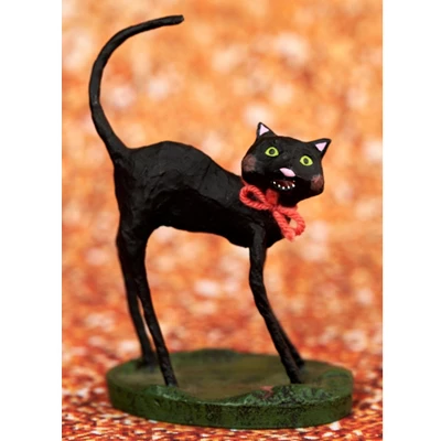 Lori Mitchell Kitty Boo - One Figurine 5.0 Inches - Halloween - 11158 - Polyresin - Black 4 Lori Mitchell Kitty Boo - One Figurine 5.0 Inches - Halloween - 11158 - Polyresin - Black - Image 2