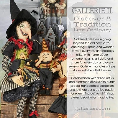 Gallerie II Frog With Witch Hat & Pumpkin Halloween Figure Decor Decoration 5 Gallerie II Frog With Witch Hat & Pumpkin Halloween Figure Decor Decoration - Image 3