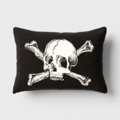 Oversize Skull And Crossbones Woven Cotton Lumbar Halloween Throw Pillow Black - Threshold™ 10 Oversize Skull And Crossbones Woven Cotton Lumbar Halloween Throw Pillow Black - Threshold™ -Home Decor Store GUEST 1d93023f 85e9 4368 9e88 36202b7344a5