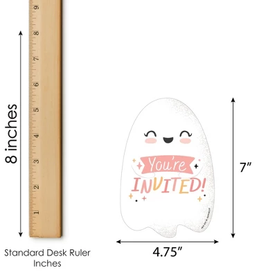 Big Dot Of Happiness Pastel Halloween - Shaped Fill-In Invitations - Pink Pumpkin Party Invitation Cards With Envelopes - Set Of 12 7 Big Dot Of Happiness Pastel Halloween - Shaped Fill-In Invitations - Pink Pumpkin Party Invitation Cards With Envelopes - Set Of 12 - Image 5