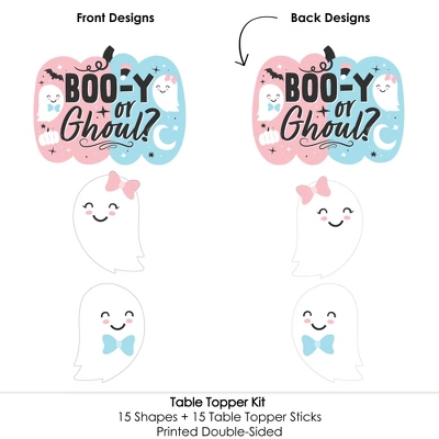 Big Dot Of Happiness Boo-y Or Ghoul - Halloween Gender Reveal Party Centerpiece Sticks - Table Toppers - Set Of 15 6 Big Dot Of Happiness Boo-y Or Ghoul - Halloween Gender Reveal Party Centerpiece Sticks - Table Toppers - Set Of 15 - Image 4