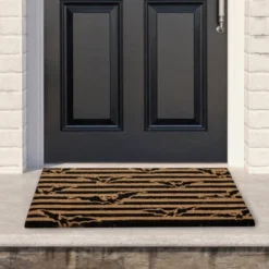 Northlight Natural Coir Flying Bats Halloween Doormat 18" X 30"