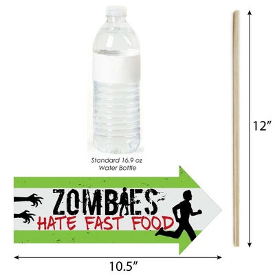 Big Dot Of Happiness Funny Zombie Zone - Halloween Or Birthday Zombie Crawl Party Photo Booth Props Kit - 10 Piece 3 Big Dot Of Happiness Funny Zombie Zone - Halloween Or Birthday Zombie Crawl Party Photo Booth Props Kit - 10 Piece - Image 2