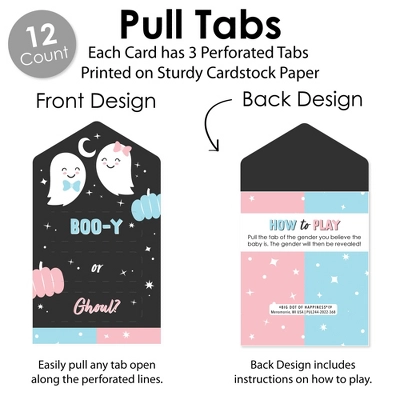 Big Dot Of Happiness Girl Boo-y Or Ghoul - Party Game Pickle Cards - Halloween Gender Reveal Pull Tabs - Set Of 12 4 Big Dot Of Happiness Girl Boo-y Or Ghoul - Party Game Pickle Cards - Halloween Gender Reveal Pull Tabs - Set Of 12 - Image 2