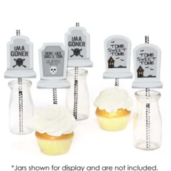 Big Dot Of Happiness Graveyard Tombstones - Paper Straw Decor - Halloween Party Striped Decorative Straws - Set Of 24 10 Big Dot Of Happiness Graveyard Tombstones - Paper Straw Decor - Halloween Party Striped Decorative Straws - Set Of 24 -Home Decor Store GUEST 28e9f8e3 3c6e 4b6a a6bf 9c67f23f638e