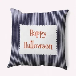 16"x16" 'Happy Halloween' Ticking Square Throw Pillow - E By Design 17 16"x16" 'Happy Halloween' Ticking Square Throw Pillow - E By Design -Home Decor Store GUEST 29b8dc72 7a2e 45e7 95f8 d1d4e097f3c9