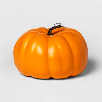14" Painted Pumpkin Orange Halloween Decorative Sculpture - Hyde & EEK! Boutique™ 3 14" Painted Pumpkin Orange Halloween Decorative Sculpture - Hyde & EEK! Boutique™