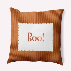 16"x16" Halloween Boo Ticking Square Throw Pillow - E By Design 16 16"x16" Halloween Boo Ticking Square Throw Pillow - E By Design -Home Decor Store GUEST 2ad93320 79e6 4ff4 a7d4 0f1be8172c76