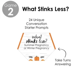 Big Dot Of Happiness Fall Pumpkin - Halloween Or Thanksgiving Baby Shower Conversation Starter - 2-in-1 Dirty Diaper Game - Set Of 24 -Home Decor Store GUEST 2ccbcc75 1a37 4c91 a31f a2acced03905