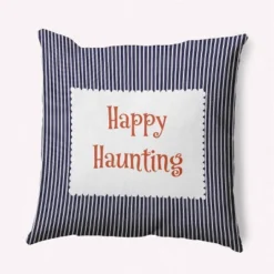 16"x16" Halloween 'Happy Haunting' Square Throw Pillow - E By Design -Home Decor Store GUEST 337e0f31 5527 4f23 8206 afc5215672e9