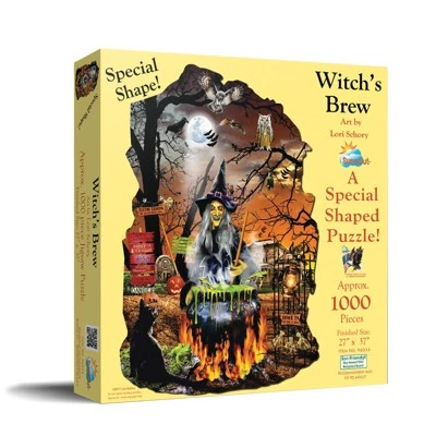 Sunsout Witch's Brew 1000 Pc Special Shape Halloween Jigsaw Puzzle 96036 3 Sunsout Witch's Brew 1000 Pc Special Shape Halloween Jigsaw Puzzle 96036