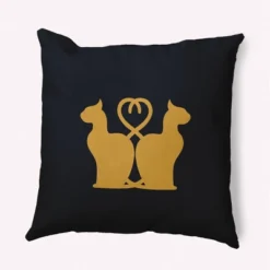 16"x16" Halloween Cats Square Throw Pillow - E By Design -Home Decor Store GUEST 384a8dd6 fcea 4dd2 aad4 68b6cc9c1ce6