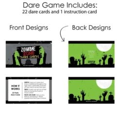 Big Dot Of Happiness Zombie Zone - Halloween Or Birthday Zombie Crawl Party Game Scratch Off Dare Cards - 22 Count -Home Decor Store GUEST 38ce30dd b822 499c 8e87 bd7cc8081c91