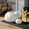 14" Painted Pumpkin Warm White Halloween Decorative Sculpture - Hyde & EEK! Boutique™
