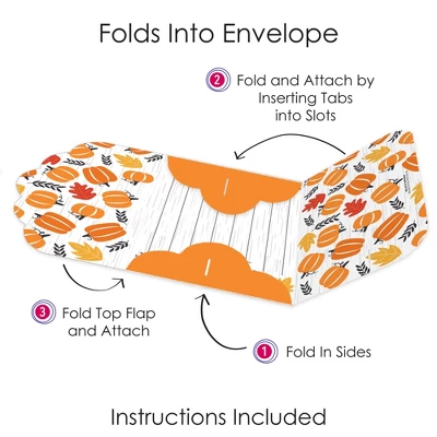 Big Dot Of Happiness Fall Pumpkin - Fill-In Cards - Halloween Or Thanksgiving Party Fold And Send Invitations - Set Of 8 6 Big Dot Of Happiness Fall Pumpkin - Fill-In Cards - Halloween Or Thanksgiving Party Fold And Send Invitations - Set Of 8 - Image 4