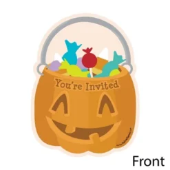 Big Dot Of Happiness Trick Or Treat - Shaped Fill-in Invitations - Halloween Party Invitation Cards With Envelopes - Set Of 12