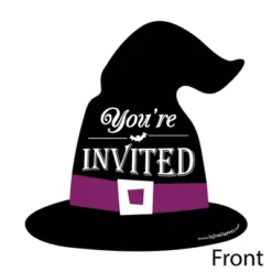 Big Dot Of Happiness Happy Halloween - Shaped Fill-in Invitations - Witch Party Invitation Cards With Envelopes - Set Of 12