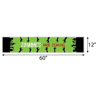 Big Dot Of Happiness Zombie Zone - Petite Halloween Or Birthday Zombie Crawl Party Paper Table Runner - 12 X 60 Inches 3 Big Dot Of Happiness Zombie Zone - Petite Halloween Or Birthday Zombie Crawl Party Paper Table Runner - 12 X 60 Inches - Image 2