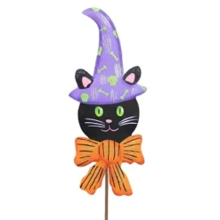 Halloween Cats In Hats Set/3 Stakes - Three Garden Stakes 20.25 Inches - Witch Hats - F22080 - Metal - Black -Home Decor Store GUEST 486264a2 9997 4660 804f a9ea3f8a4c20