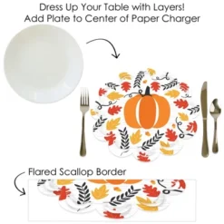 Big Dot Of Happiness Fall Pumpkin - Halloween Or Thanksgiving Party Round Table Decorations - Paper Chargers - Place Setting For 12 -Home Decor Store GUEST 4bd12115 816b 45bc ad50 faeb5eef9e99