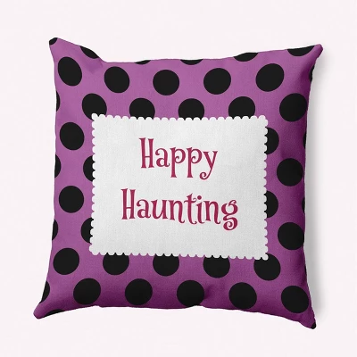 16"x16" Halloween 'Happy Haunting' Dots Square Throw Pillow - E By Design 12 16"x16" Halloween 'Happy Haunting' Dots Square Throw Pillow - E By Design - Image 10