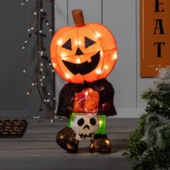 Light Up Pumpkin Trick-or-Treater Halloween Novelty Sculpture Light - Hyde & EEK! Boutique™