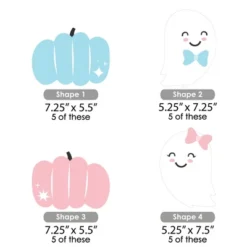 Big Dot Of Happiness Boo-y Or Ghoul - Ghost And Pumpkin Decorations DIY Halloween Gender Reveal Party Essentials - Set Of 20 -Home Decor Store GUEST 54e244c7 0219 4c92 9d83 25c6af91ab1c