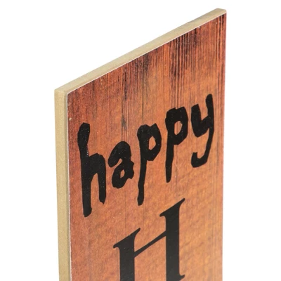 Northlight 36" Orange Happy Halloween With Spider Wood Wall Sign 5 Northlight 36" Orange Happy Halloween With Spider Wood Wall Sign - Image 3