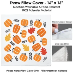 Big Dot Of Happiness Fall Pumpkin - Halloween Or Thanksgiving Party Home Decorative Canvas Cushion Case - Throw Pillow Cover - 16 X 16 Inches -Home Decor Store GUEST 5b9edb4b 8b7a 487b a2e9 d30c3076fac4