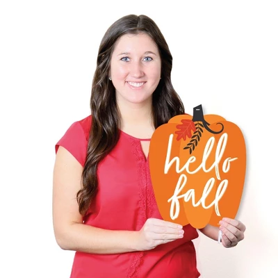 Big Dot Of Happiness Fall Pumpkin - Hanging Porch Halloween Or Thanksgiving Party Outdoor Decorations - Front Door Decor - 1 Piece Sign 7 Big Dot Of Happiness Fall Pumpkin - Hanging Porch Halloween Or Thanksgiving Party Outdoor Decorations - Front Door Decor - 1 Piece Sign - Image 5