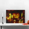 Northlight 19.5" Halloween Prelit LED Witch's Jack-O'-Lantern By Candlelight Canvas Wall Art - Orange/Yellow -Home Decor Store GUEST 61902194 b086 49e0 9415 4b3b87342556