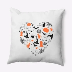 16"x16" Halloween Heart Square Throw Pillow - E By Design -Home Decor Store GUEST 646eb1ed 9105 4416 95d7 7e0c97e0c809