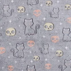 50"x70" Oversized Glow In The Dark Skelly Cats Plush Halloween Throw Blanket - VCNY Home -Home Decor Store GUEST 6567aec2 525f 4565 a9e9 6a3c11dfd8ca