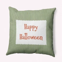 16"x16" 'Happy Halloween' Ticking Square Throw Pillow - E By Design 16 16"x16" 'Happy Halloween' Ticking Square Throw Pillow - E By Design -Home Decor Store GUEST 67a35688 2a5c 4a01 b2cc 6f80c933f67b