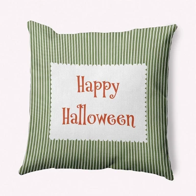 16"x16" 'Happy Halloween' Ticking Square Throw Pillow - E By Design 9 16"x16" 'Happy Halloween' Ticking Square Throw Pillow - E By Design - Image 7