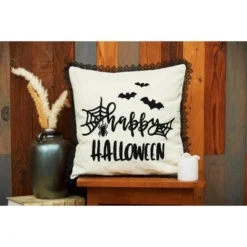 C&F Home 18" X 18" Happy Halloween Embroidered Bats And Spiderweb Throw Pillow 8 C&F Home 18" X 18" Happy Halloween Embroidered Bats And Spiderweb Throw Pillow -Home Decor Store GUEST 69885ab5 051f 46bd aade 617749949c3f