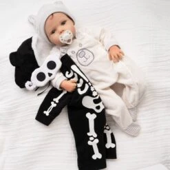 Paradise Galleries Realistic Reborn Toddler Boy, Spooky Peek-A-Boo! Halloween-Themed, With Magnetic Pacifier, One Doll With 2 Outfits, 6-Piece Gift Set