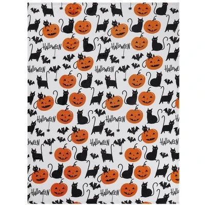 Kate Aurora Ultra Soft & Plush Oversized Halloween Spooky Cats, Bats & Jack O' Lanterns Accent Throw Blanket - 50 In. W X 70 In. L 4 Kate Aurora Ultra Soft & Plush Oversized Halloween Spooky Cats, Bats & Jack O' Lanterns Accent Throw Blanket - 50 In. W X 70 In. L - Image 2