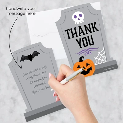 Big Dot Of Happiness Cute And Colorful Tombstones - Shaped Thank You Cards - Kids Halloween Party Thank You Note Cards With Envelopes - Set Of 12 3 Big Dot Of Happiness Cute And Colorful Tombstones - Shaped Thank You Cards - Kids Halloween Party Thank You Note Cards With Envelopes - Set Of 12
