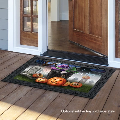 Briarwood Lane Spooky Kittens Halloween Doormat Jack O'Lanterns Cats Indoor / Outdoor 30" X 18" 4 Briarwood Lane Spooky Kittens Halloween Doormat Jack O'Lanterns Cats Indoor / Outdoor 30" X 18" - Image 2
