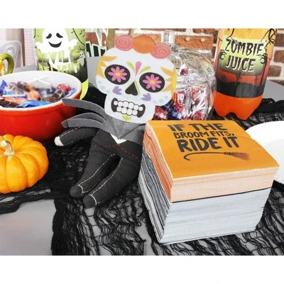 Blue Panda 150-Pack Halloween Disposable Cocktail Lunch Paper Napkins Party Supplies, 3 Designs 3 Blue Panda 150-Pack Halloween Disposable Cocktail Lunch Paper Napkins Party Supplies, 3 Designs