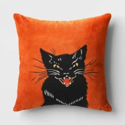Fierce Cat Applique Cotton Velvet Square Halloween Throw Pillow - Threshold™ 11 Fierce Cat Applique Cotton Velvet Square Halloween Throw Pillow - Threshold™ -Home Decor Store GUEST 75d286a9 5b9e 4de0 9d76 c71c6fcc15aa