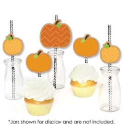 Big Dot Of Happiness Pumpkin Patch Paper Straw Decor - Fall Or Halloween Party Striped Decorative Straws - Set Of 24 -Home Decor Store GUEST 77cd5bc6 6182 47af a107 160876c3f2bd