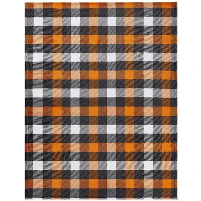 Kate Aurora Autumn Accents Fall Halloween Harvest Plaid Ultra Soft Oversized Accent Plush Throw Blanket - 50 In. X 70 In. 4 Kate Aurora Autumn Accents Fall Halloween Harvest Plaid Ultra Soft Oversized Accent Plush Throw Blanket - 50 In. X 70 In. - Image 2