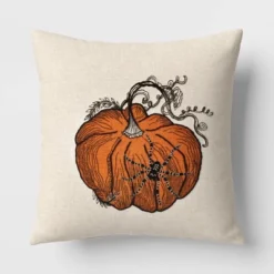 Pumpkin With Spider Cotton Square Halloween Throw Pillow Ivory - Threshold™ 10 Pumpkin With Spider Cotton Square Halloween Throw Pillow Ivory - Threshold™ -Home Decor Store GUEST 7d6a836a 3c3b 495e 8f4c f15b752115c6
